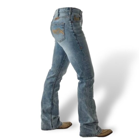 Cowgirl Tuff Light Blue Bootcut Jeans size 32 - Picture 2 of 9
